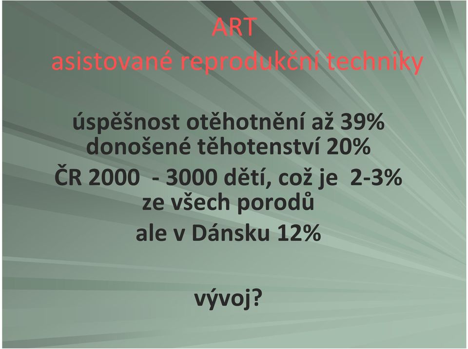 těhotenství 20% ČR 2000-3000 dětí, což