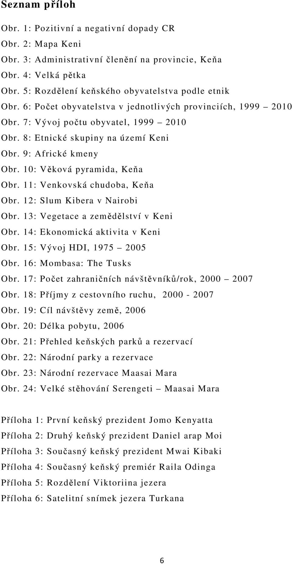 11: Venkovská chudoba, Keňa Obr. 12: Slum Kibera v Nairobi Obr. 13: Vegetace a zemědělství v Keni Obr. 14: Ekonomická aktivita v Keni Obr. 15: Vývoj HDI, 1975 2005 Obr. 16: Mombasa: The Tusks Obr.