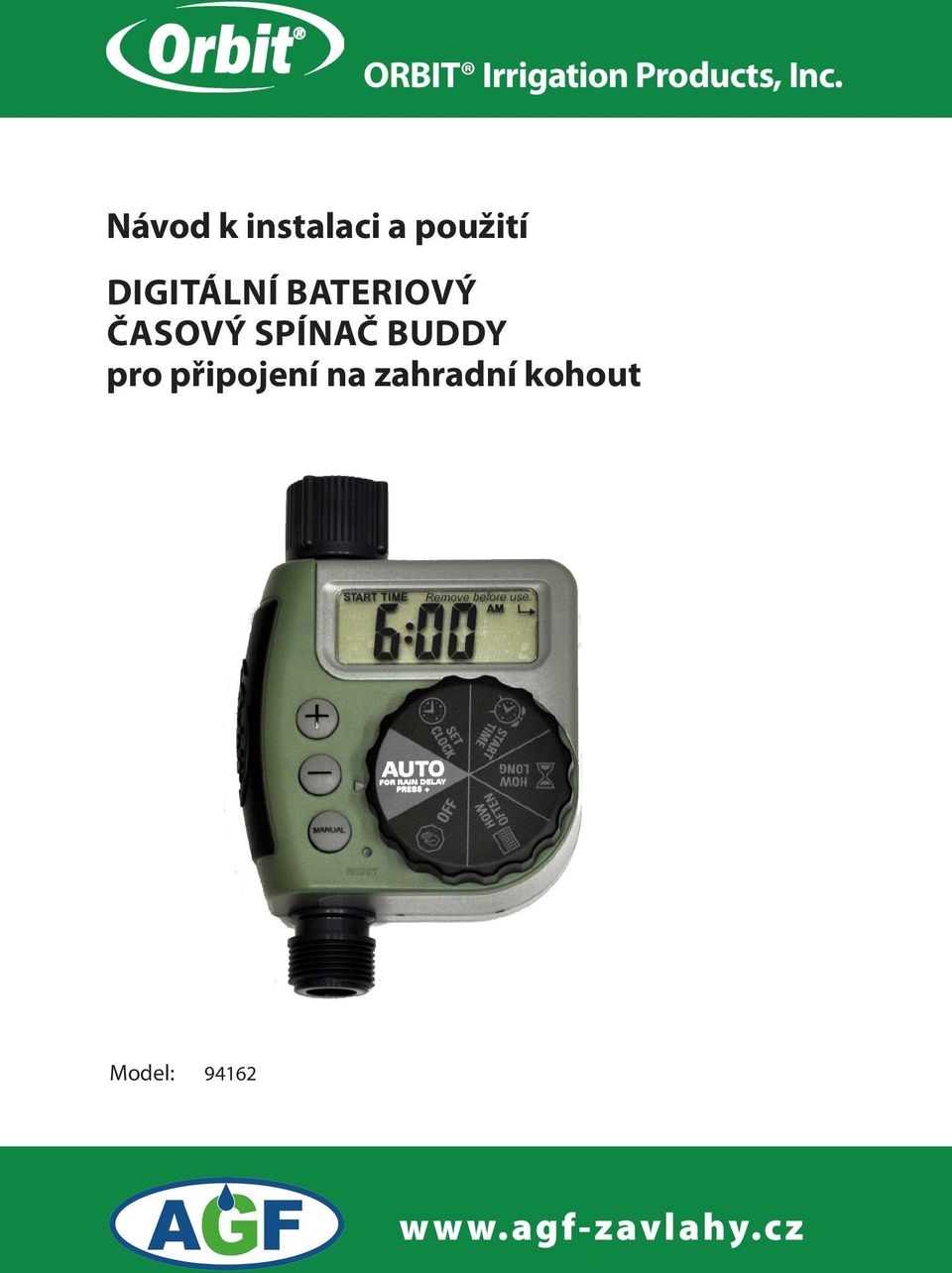 BATERIOVÝ ČASOVÝ SPÍNAČ BUDDY pro