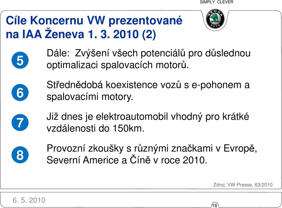 Střednědobá koexistence vozů s e-pohonem a spalovacími motory.