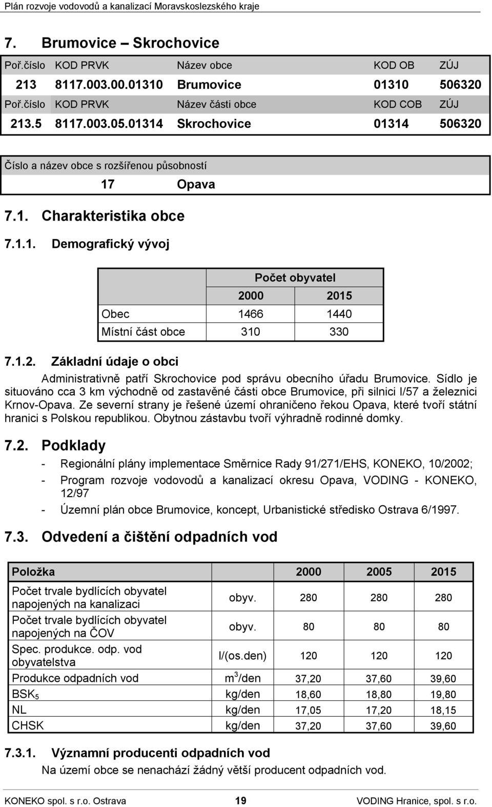 1.2. Základní údaje o obci Administrativně patří Skrochovice pod správu obecního úřadu Brumovice.