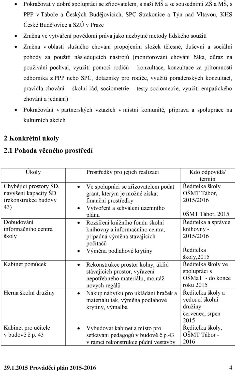 chování žáka, důraz na používání pochval, využití pomoci rodičů konzultace, konzultace za přítomnosti odborníka z PPP nebo SPC, dotazníky pro rodiče, využití poradenských konzultací, pravidla chování