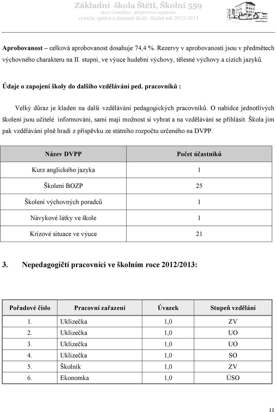 O nabídce jednotlivých školení jsou učitelé informováni, sami mají možnost si vybrat a na vzdělávání se přihlásit.