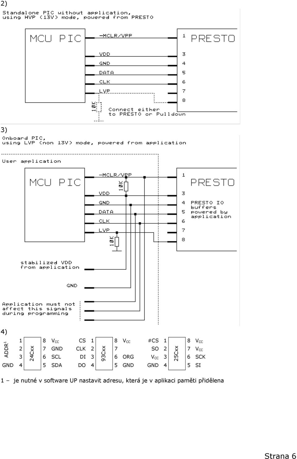 5 SDA DO 4 93Cxx 5 GND GND 4 25Cxx 5 SI 1 je nutné v software