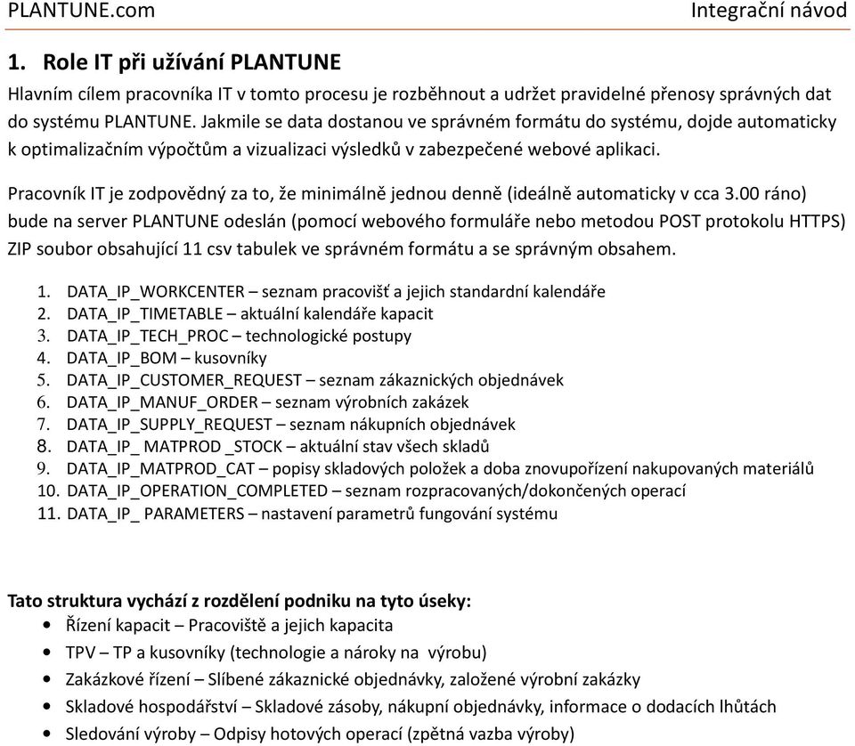 Pracovník IT je zodpovědný za to, že minimálně jednou denně (ideálně automaticky v cca 3.