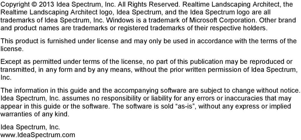 Windows is a trademark of Microsoft Corporation. Other brand and product names are trademarks or registered trademarks of their respective holders.