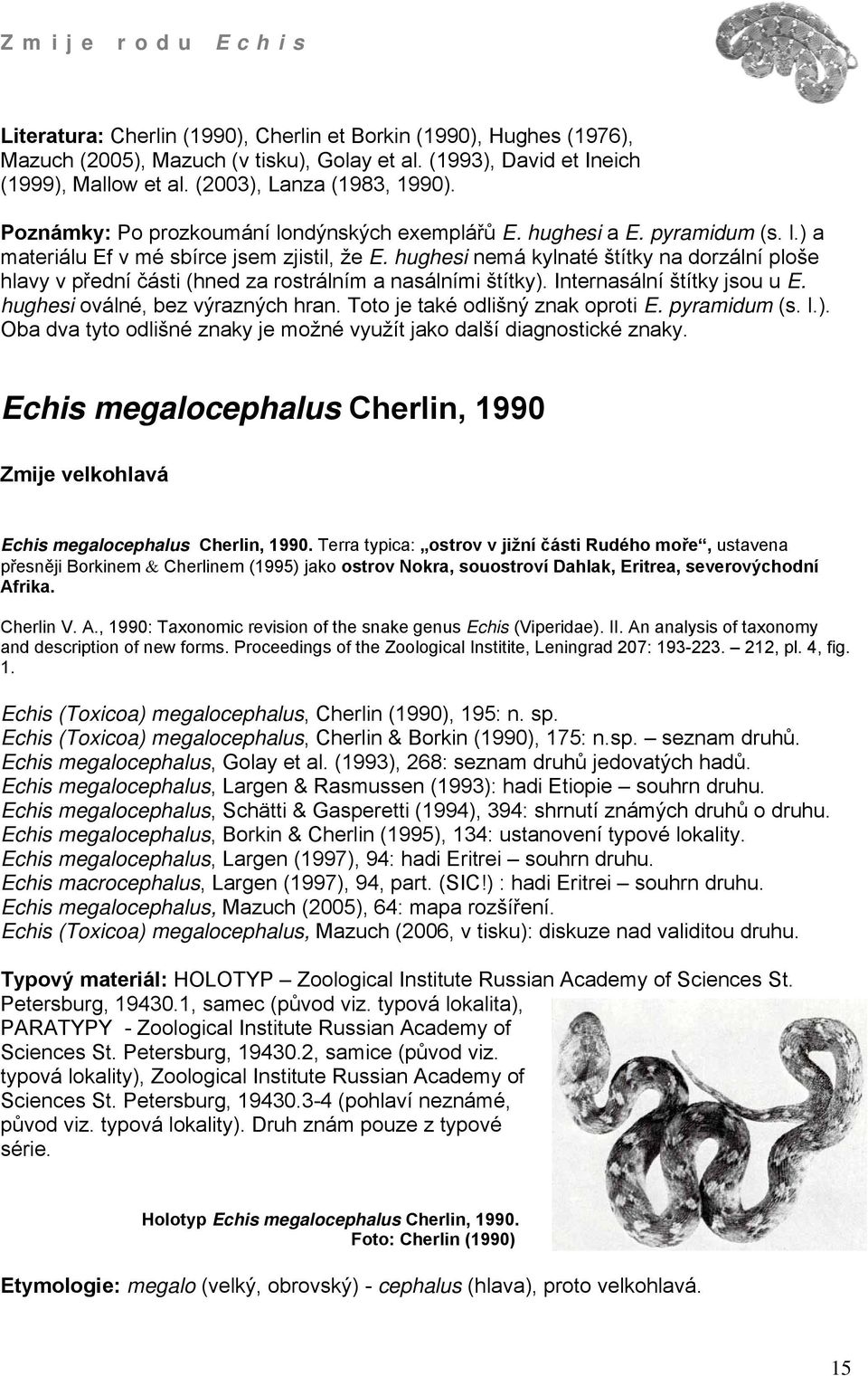 hughesi nemá kylnaté štítky na dorzální ploše hlavy v přední části (hned za rostrálním a nasálními štítky). Internasální štítky jsou u E. hughesi oválné, bez výrazných hran.