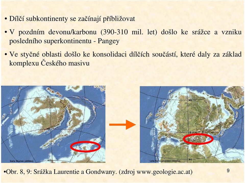 styčné oblasti došlo ke konsolidaci dílčích součástí, které daly za základ