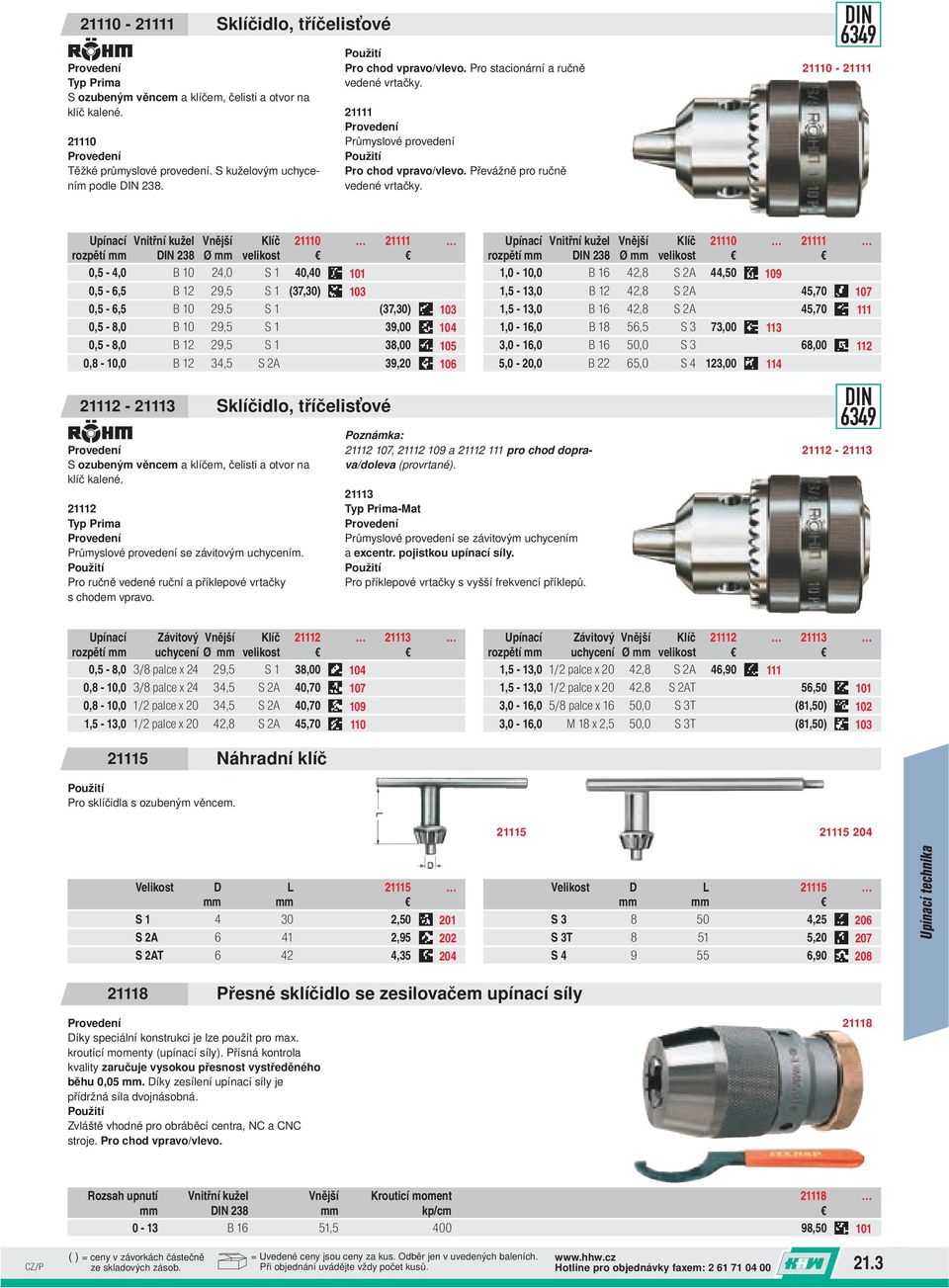 6349 2111-21111 Upínací Vnitřní kužel Vnější Klíč 2111 21111 rozpětí mm 238 Ø mm velikost,5-4, B 1 24, S 1 4,4 11,5-6,5 B 12 29,5 S 1 (37,3) 13,5-6,5 B 1 29,5 S 1 (37,3) 13,5-8, B 1 29,5 S 1 39,