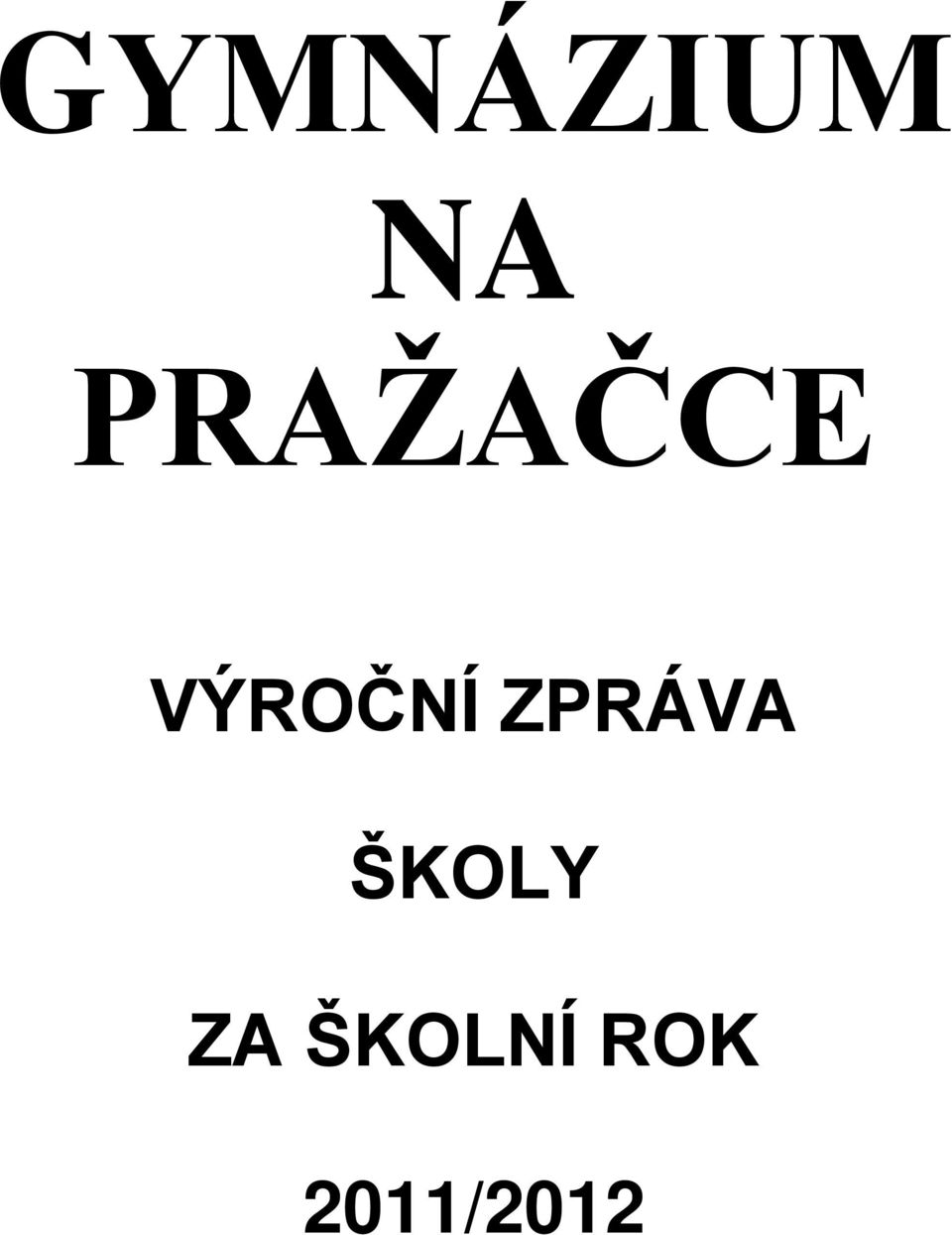 VÝROČNÍ ZPRÁVA