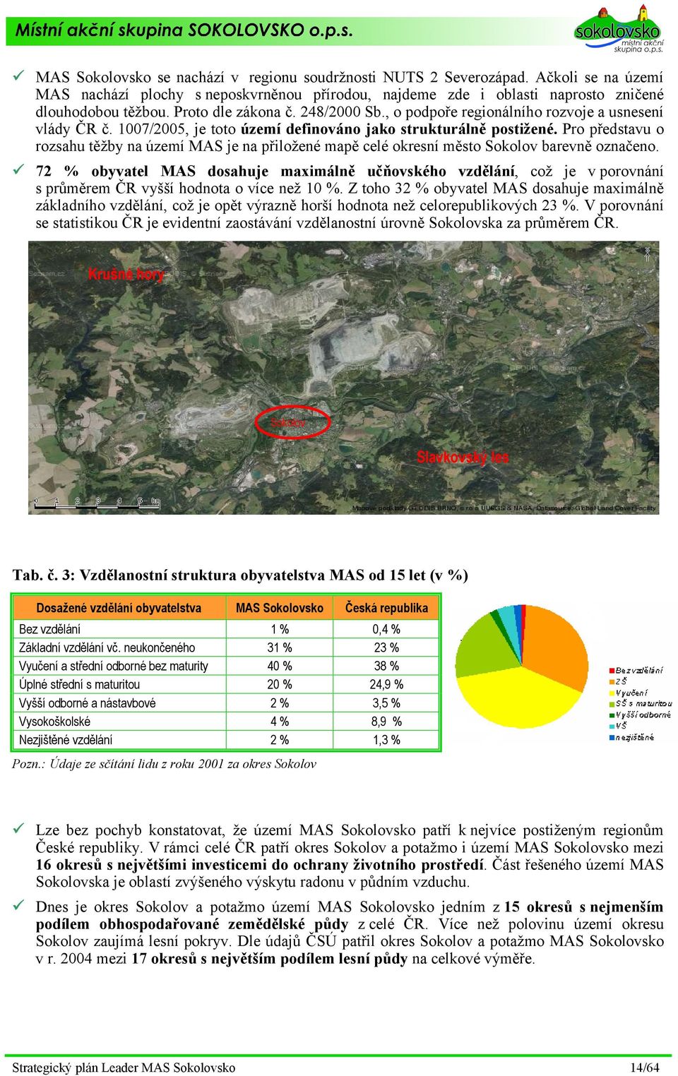 Pro představu o rozsahu těžby na území je na přiložené mapě celé okresní město okolov barevně označeno.