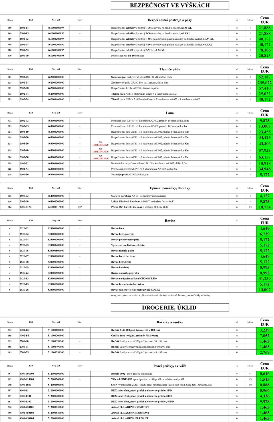 xxl 1 21,888 319 2601-03 461000200095 - Bezpečnostní celotělový postroj P-50 s polohovacím pásem a závěsy na hrudi a zádech,vel.