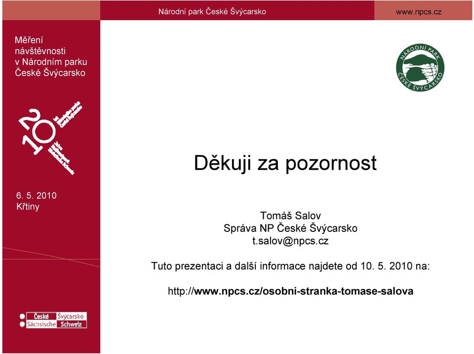 cz Tuto prezentaci a další informace