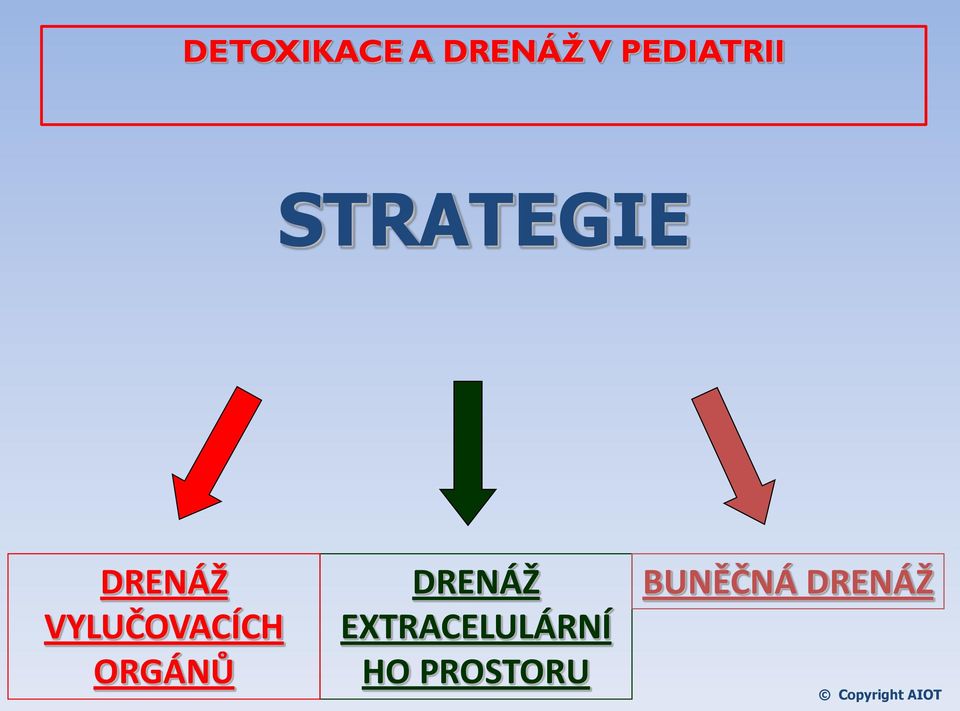 ORGÁNŮ DRENÁŽ EXTRACELULÁRNÍ HO