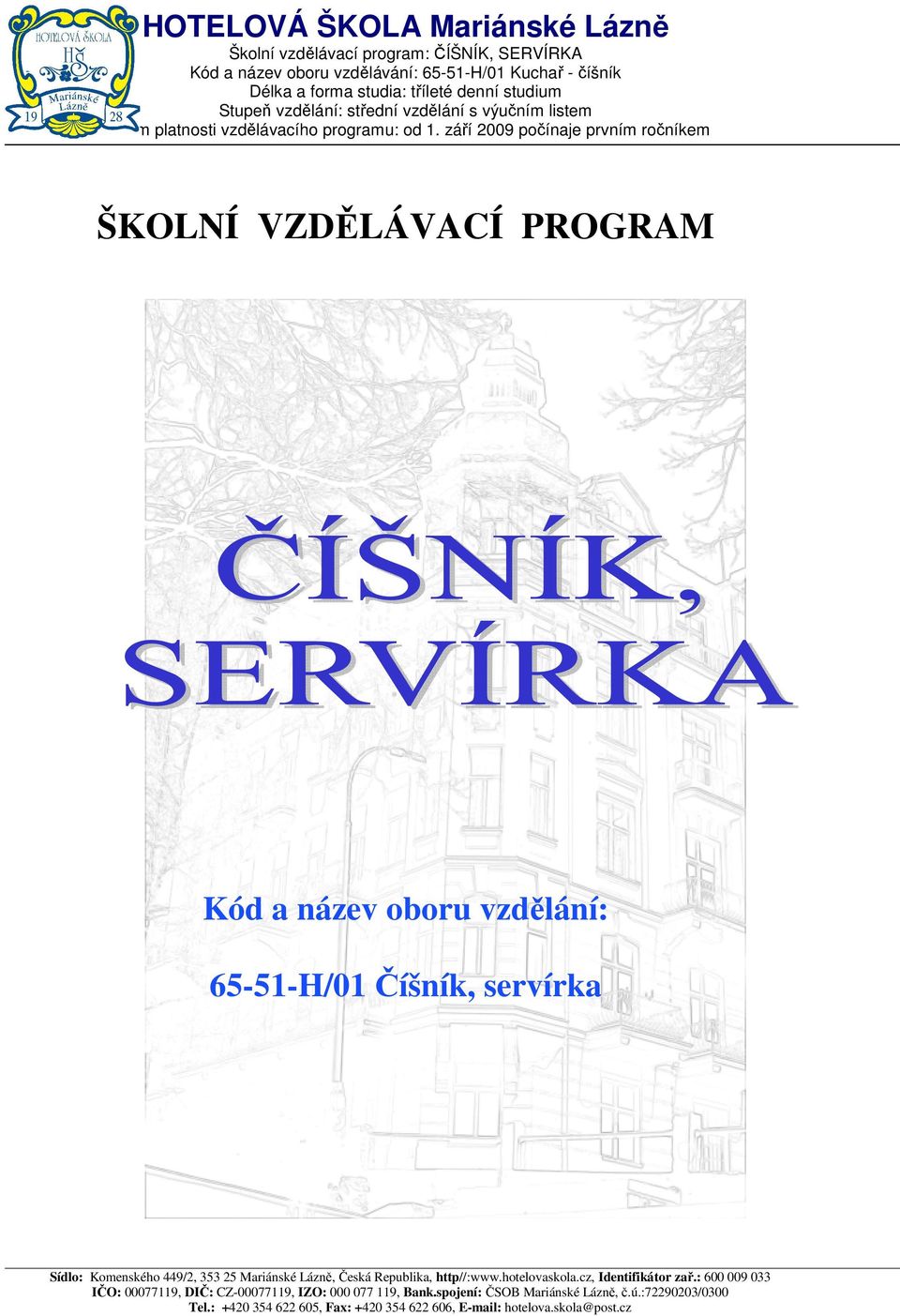 PROGRAM Kód a název oboru