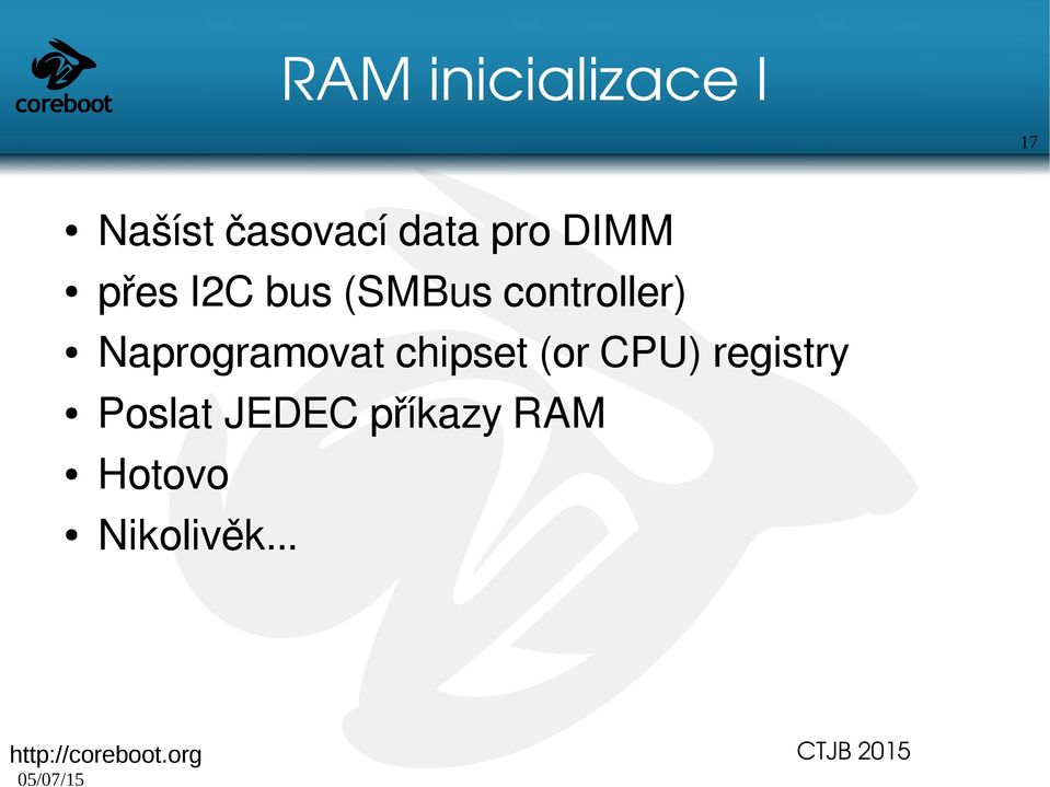 controller) Naprogramovat chipset (or