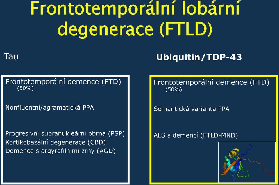 Nonfluentní/agramatická PPA Sémantická varianta PPA Progresivní supranukleární