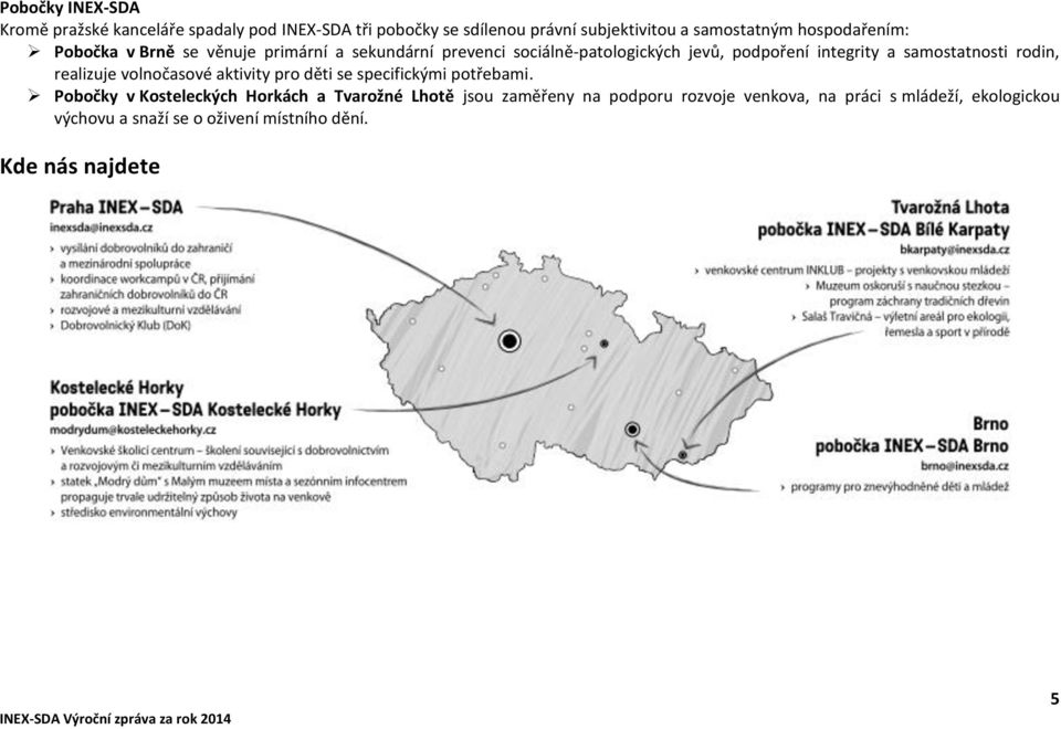 samostatnosti rodin, realizuje volnočasové aktivity pro děti se specifickými potřebami.