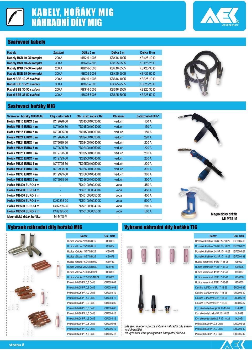 KBS16-1003 KBS16-1005 KBS25-1010 Kabel BSB 10-25 svářecí 300 A KBS25-2503 KBS25-2505 KBS25-2510 Kabel BSB 35-50 svářecí 200 A KBS16-3503 KBS16-3505 KBS25-3510 Kabel BSB 35-50 svářecí 300 A KBS25-5003