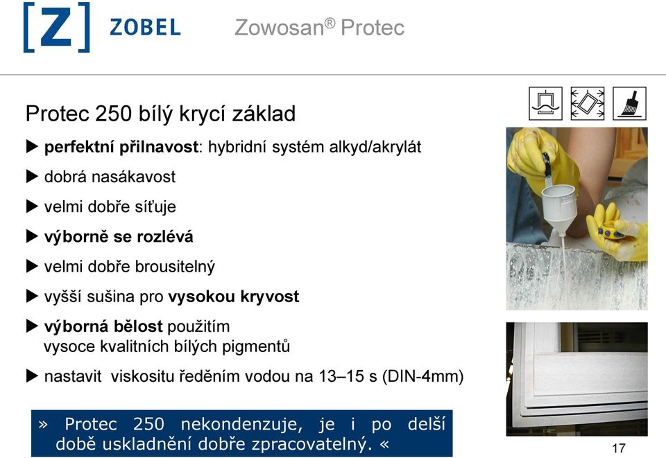 vysokou kryvost výborná bělost použitím vysoce kvalitních bílých pigmentů nastavit viskositu