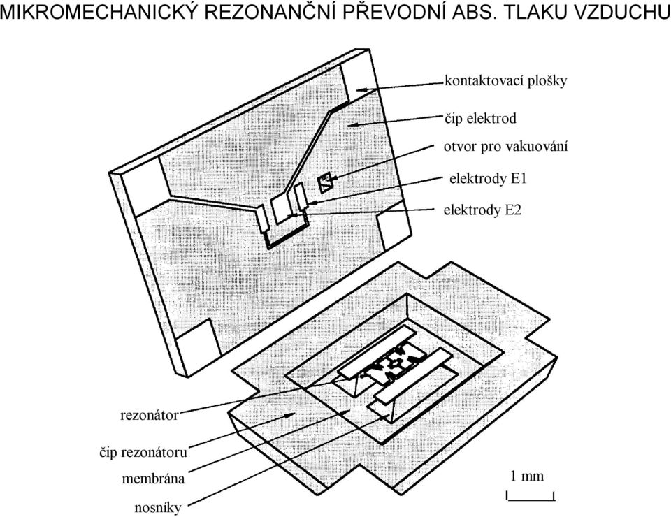 elektrod otvor ro vakuování elektrody E1