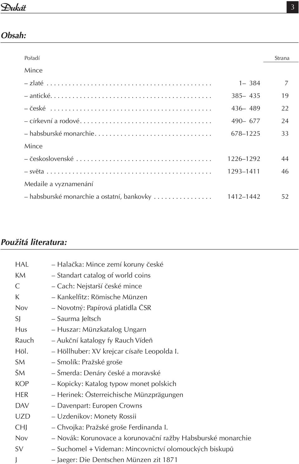 ............................................ 1293 1411 46 Medaile a vyznamenání habsburské monarchie a ostatní, bankovky.