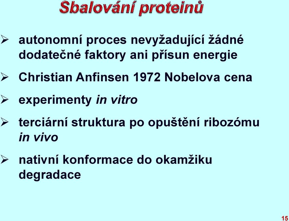 cena experimenty in vitro terciární struktura po