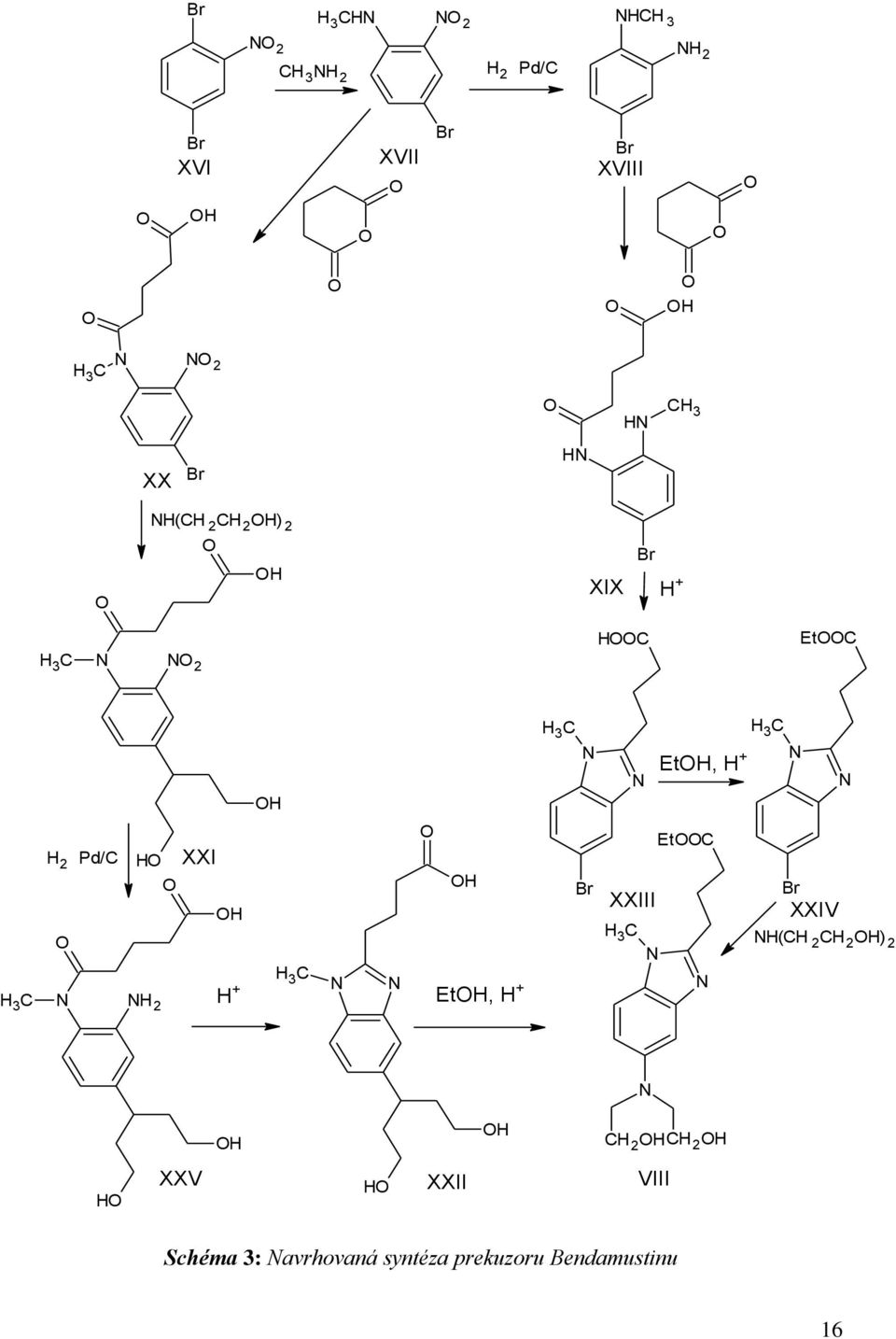 Pd/C H XXI H H 2 H + H 3 C H EtH, H + Br EtC Br XXIII XXIV H 3 C H(CH 2 CH 2 H) 2