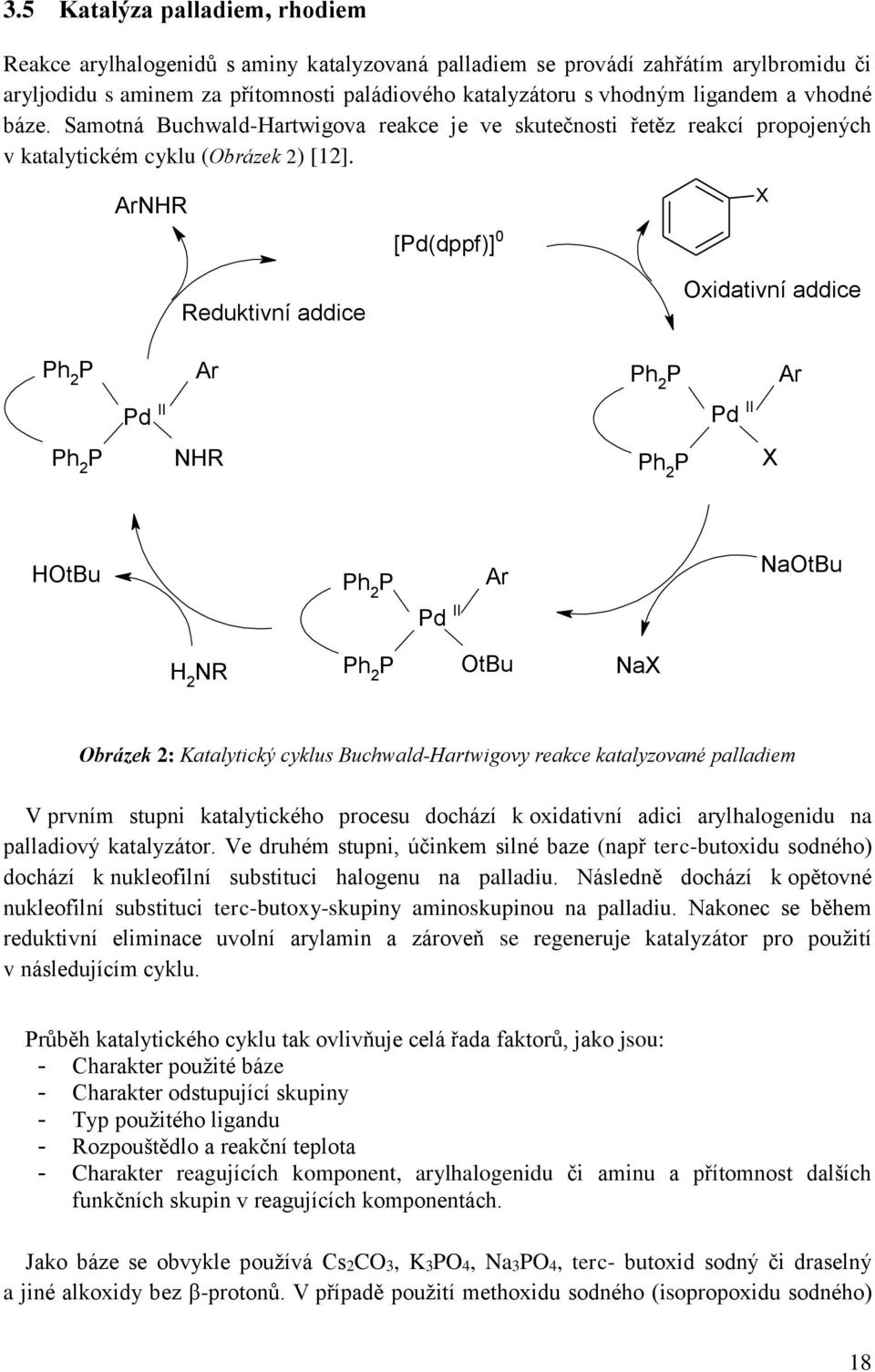 ArHR Reduktivní addice Redukční addice [Pd(dppf)] 0 Ph 2 P Ar Ph 2 P Ar X xidativní xidační addice addice Pd II Pd II Ph 2 P HR Ph 2 P X HtBu Ph 2 P Pd II Ar atbu H 2 R Ph 2 P tbu ax brázek 2: