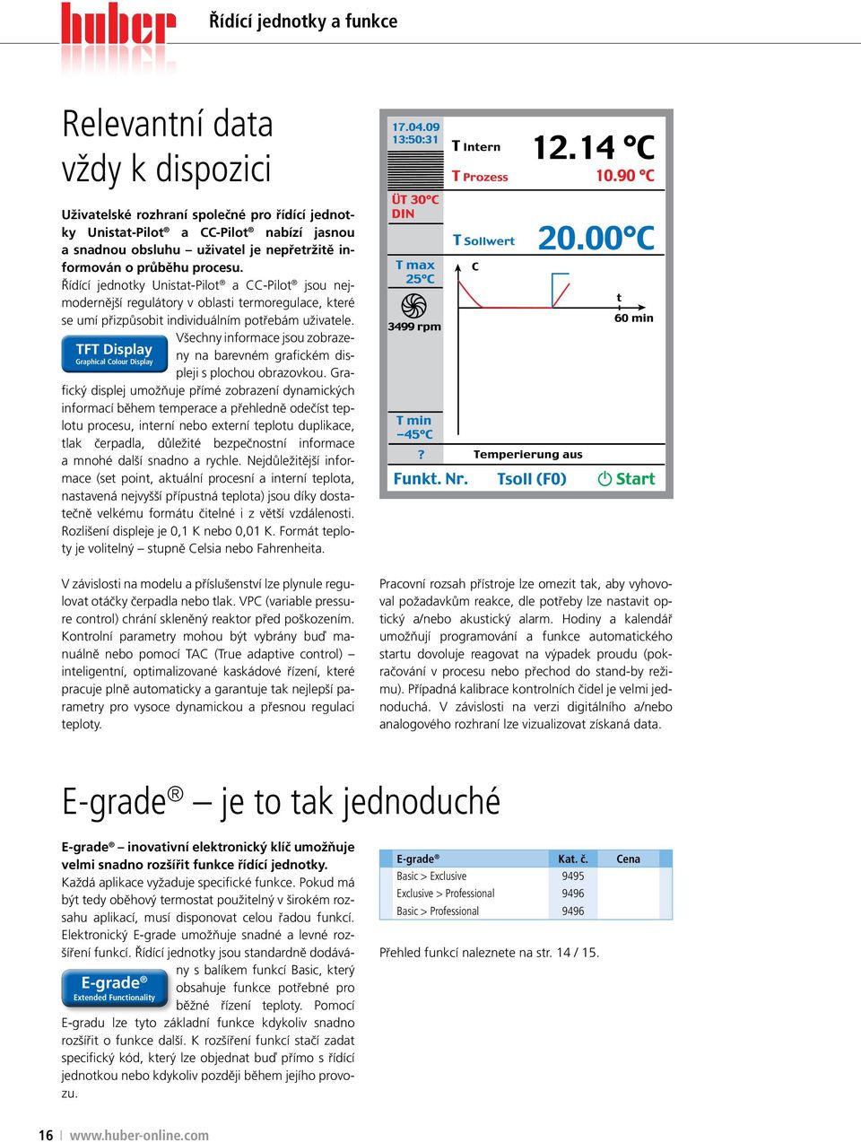 TFT Display Graphical Colour Display Všechny informace jsou zobrazeny na barevném grafickém disple ji s plochou obrazovkou.