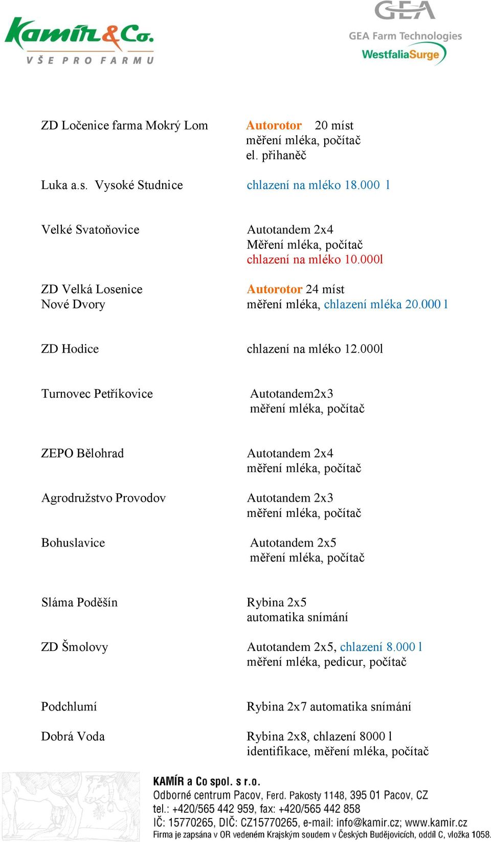 000 l ZD Hodice chlazení na mléko 12.