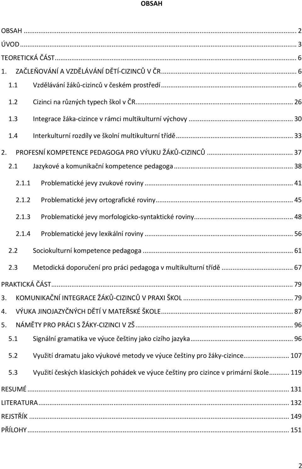 1 Jazykové a komunikační kompetence pedagoga...38 2.1.1 Problematické jevy zvukové roviny...41 2.1.2 Problematické jevy ortografické roviny...45 2.1.3 Problematické jevy morfologicko-syntaktické roviny.