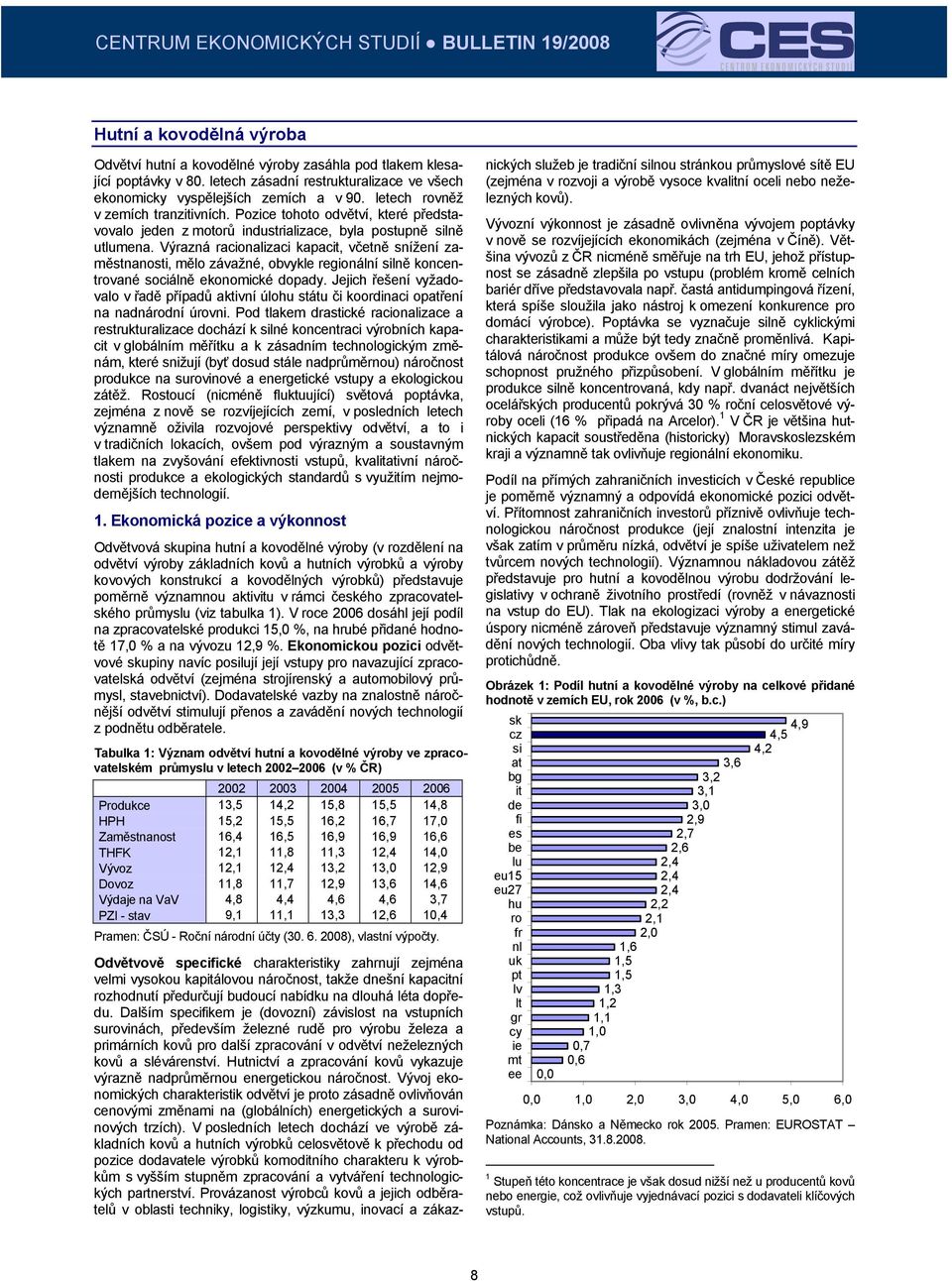 Výrazná racionalizaci kapacit, včetně snížení zaměstnanosti, mělo závažné, obvykle regionální silně koncentrované sociálně ekonomické dopady.