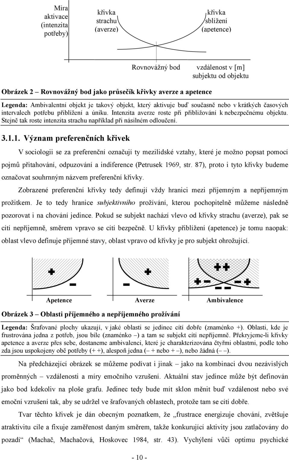 Intenzita averze roste při přibližování k nebezpečnému objektu. Stejně tak roste intenzita strachu například při násilném odloučení. 3.1.