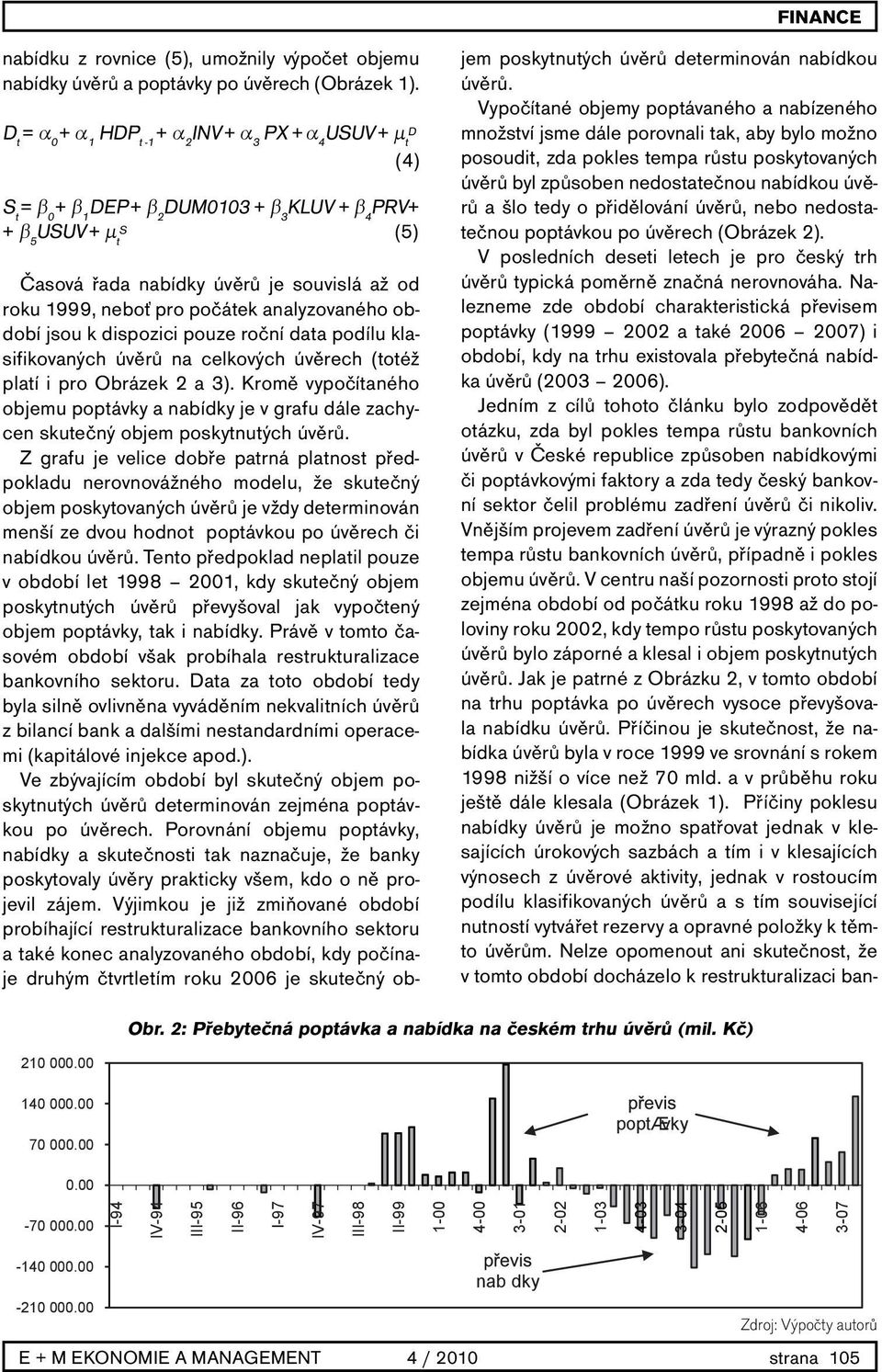 analyzovaného období jsou k dispozici pouze roční data podílu klasifikovaných úvěrů na celkových úvěrech (totéž platí i pro Obrázek 2 a 3).