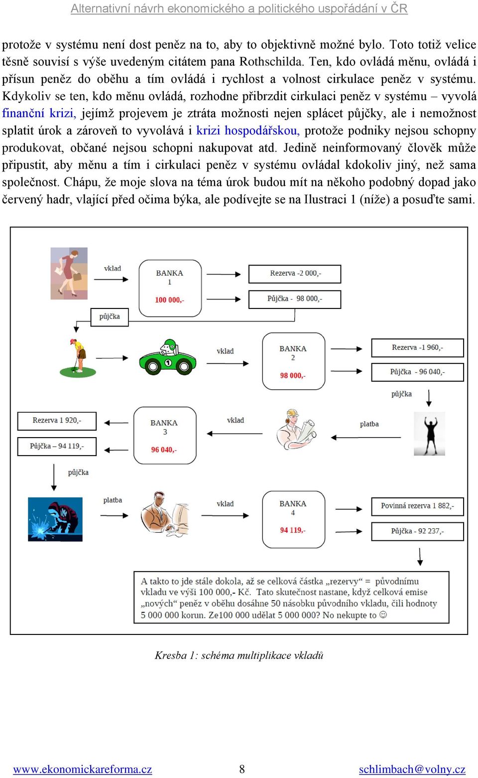 Kdykoliv se ten, kdo měnu ovládá, rozhodne přibrzdit cirkulaci peněz v systému vyvolá finanční krizi, jejímž projevem je ztráta možnosti nejen splácet půjčky, ale i nemožnost splatit úrok a zároveň