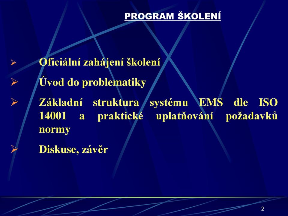 struktura systému EMS dle ISO 14001 a