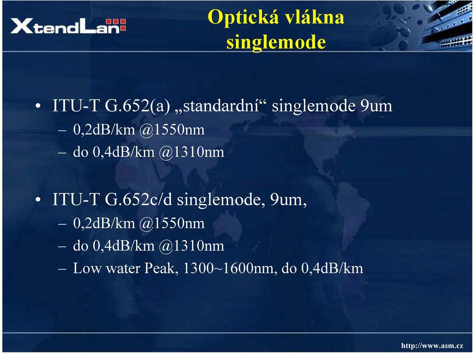 0,4dB/km @1310nm ITU-T G.