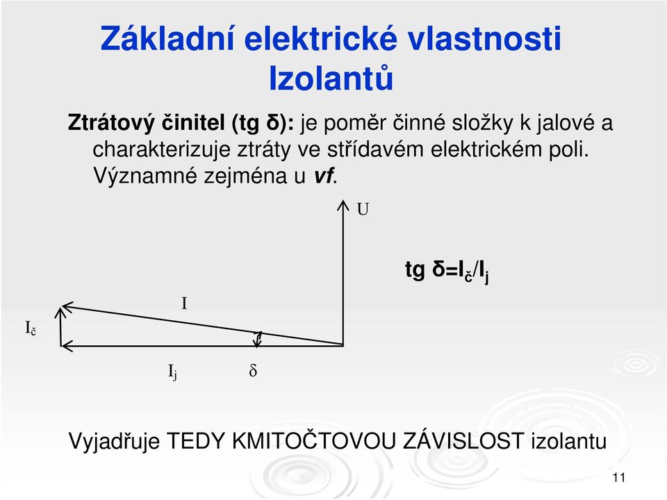 střídavém elektrickém poli. Významné zejména u vf.