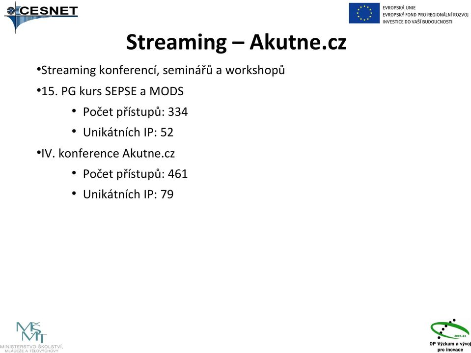 15. PG kurs SEPSE a MODS Počet přístupů: 334