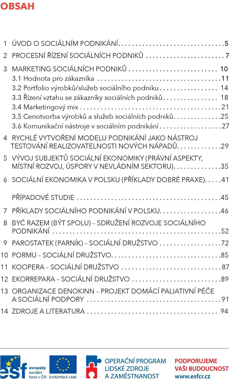 ..27 4 RYCHLÉ VYTVOŘENÍ MODELU PODNIKÁNÍ JAKO NÁSTROJ TESTOVÁNÍ REALIZOVATELNOSTI NOVÝCH NÁPADŮ.............29 5 VÝVOJ SUBJEKTŮ SOCIÁLNÍ EKONOMIKY (PRÁVNÍ ASPEKTY, MÍSTNÍ ROZVOJ, ÚSPORY V NEVLÁDNÍM SEKTORU).