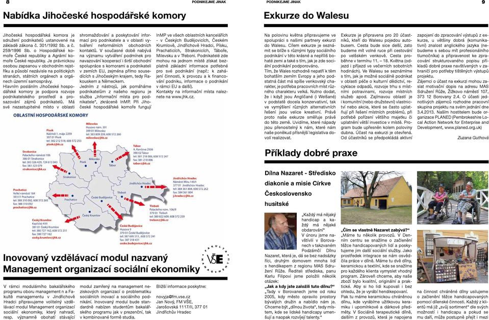 Je právnickou osobou zapsanou v obchodním rejstříku a působí nezávisle na politických stranách, státních orgánech a orgánech územní samosprávy.