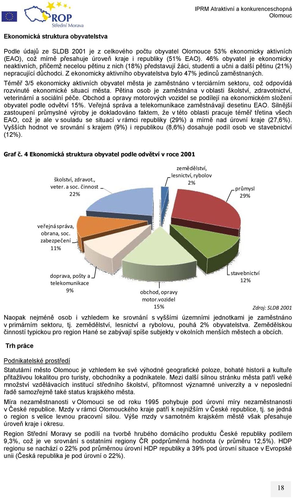 Z ekonomicky aktivního obyvatelstva bylo 47% jedinců zaměstnaných. Téměř 3/5 ekonomicky aktivních obyvatel města je zaměstnáno v terciárním sektoru, což odpovídá rozvinuté ekonomické situaci města.