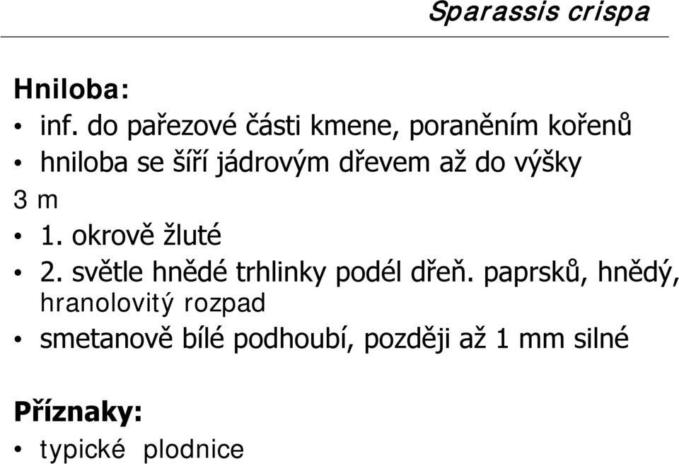 dřevem až do výšky 3 m 1. okrově žluté 2.