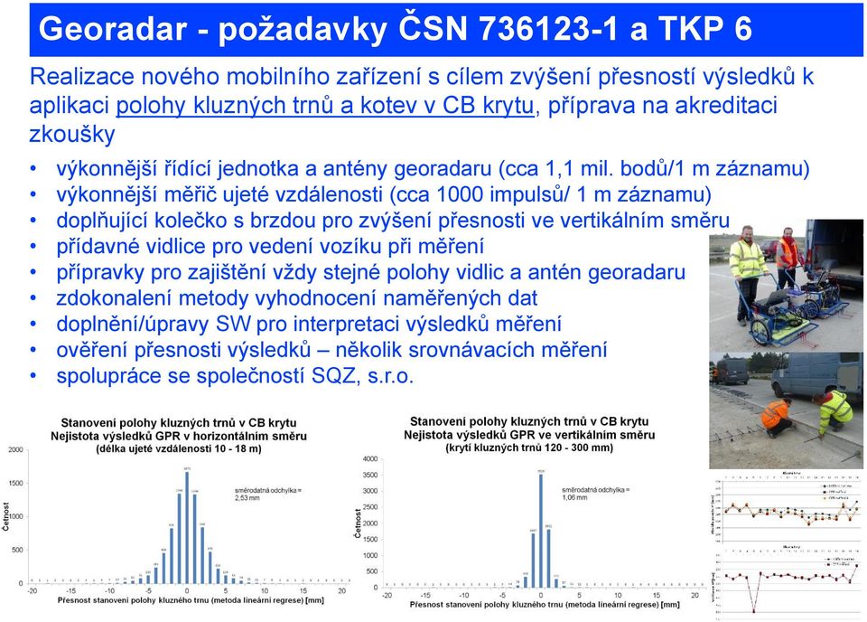 bodů/1 m záznamu) výkonnější měřič ujeté vzdálenosti (cca 1000 impulsů/ 1 m záznamu) doplňující kolečko s brzdou pro zvýšení přesnosti ve vertikálním směru přídavné vidlice pro