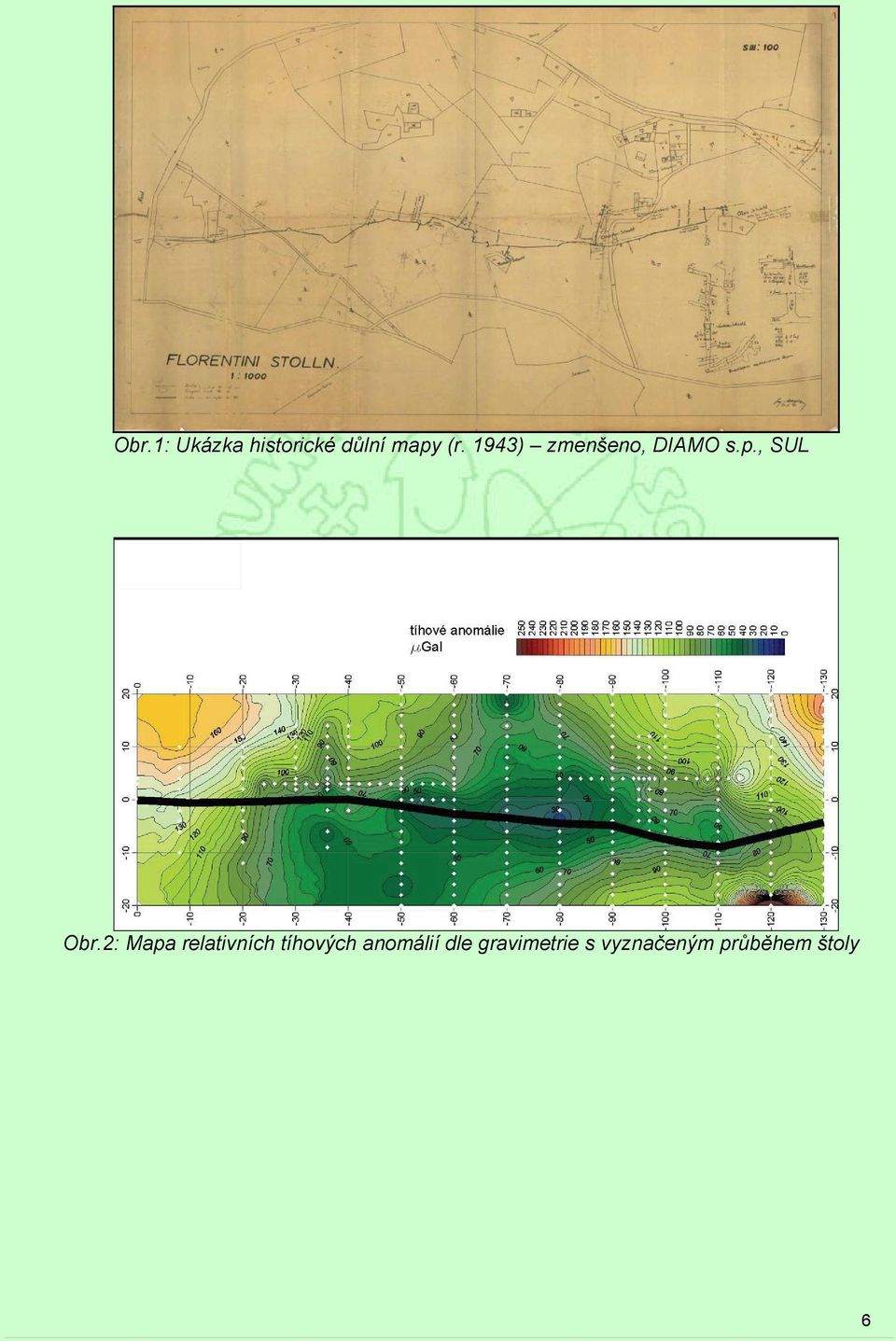 2: Mapa relativních tíhových anomálií