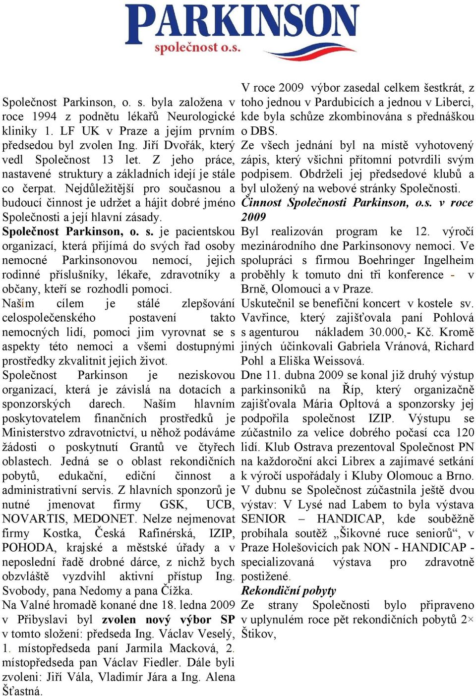 Společnost Parkinson, o. s.