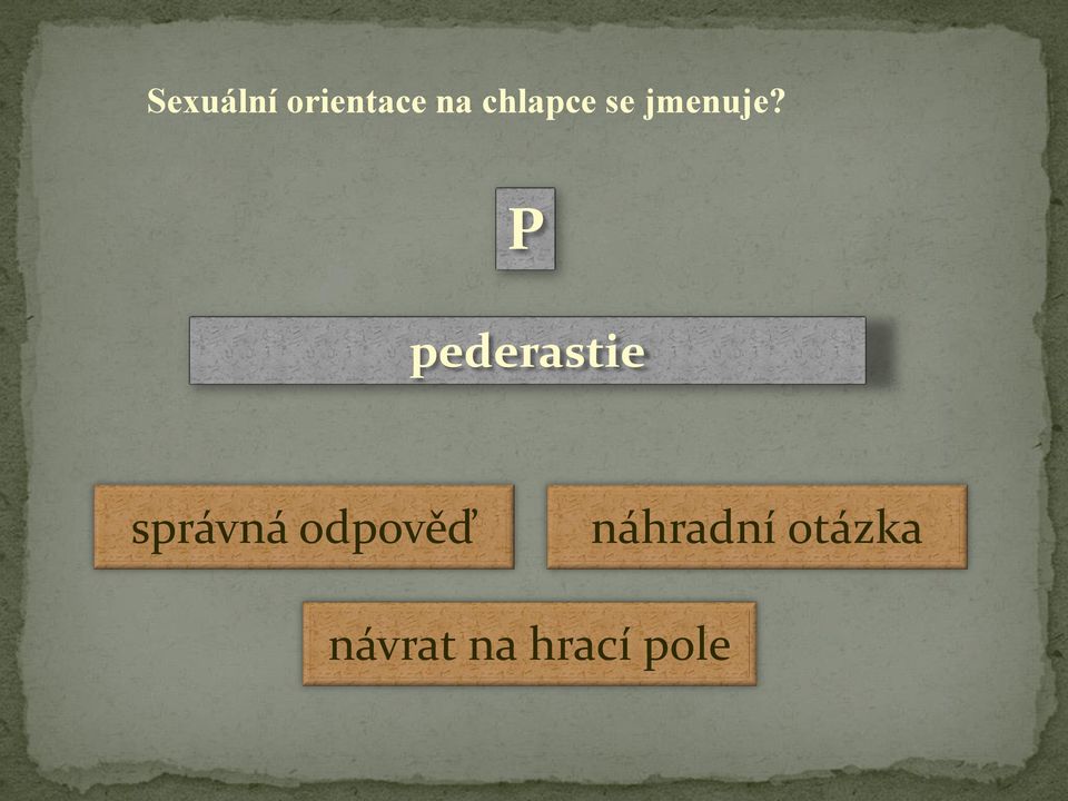 P pederastie správná