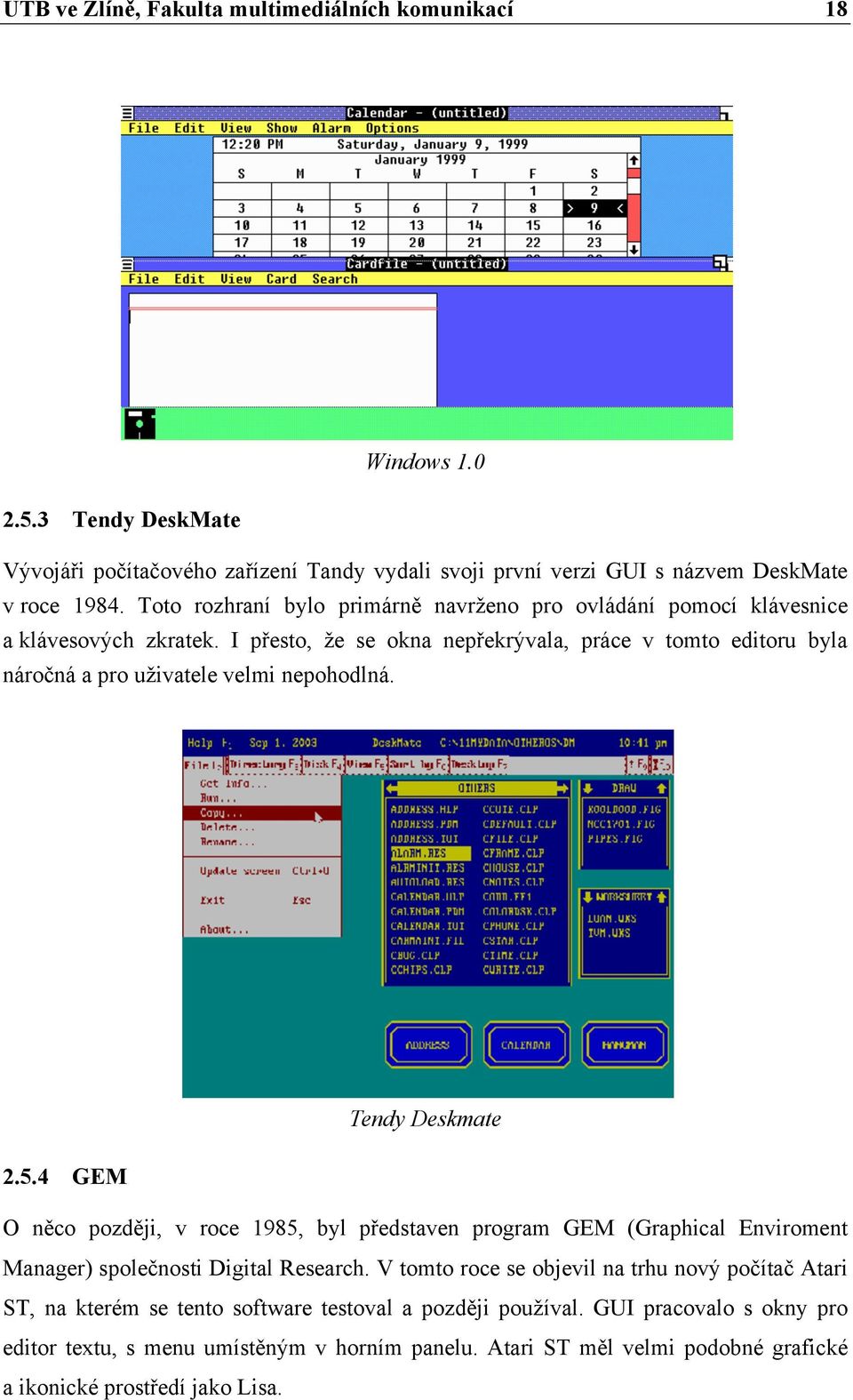 I přesto, že se okna nepřekrývala, práce v tomto editoru byla náročná a pro uživatele velmi nepohodlná. Tendy Deskmate 2.5.