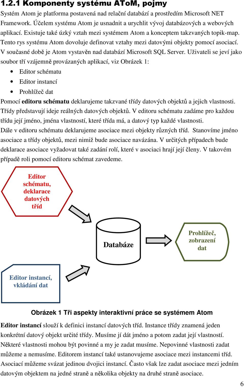 Tento rys systému Atom dovoluje definovat vztahy mezi datovými objekty pomocí asociací. V současné době je Atom vystavěn nad databází Microsoft SQL Server.